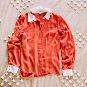 Forever 21 Button Down Burnt Orange Shirt